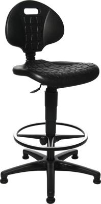 Topstar kruk Tec 20, met verchroomde voetring, met steldoppen, zwart Topstar kruk Tec 20, met verchroomde voetring, met steldoppen, zwart