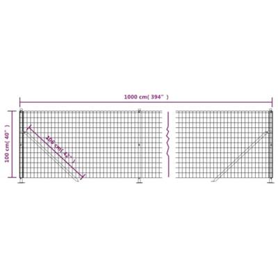VidaXL Gaashek met flens 1x10 m groen