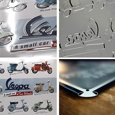 Wandbord tin sign Vespa models