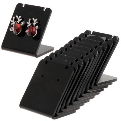 10 stuks/set oorbellen plank display stand houder L vorm rechthoek acryl professionele oor Stud sieraden Toon beugel rack show (zwart) 10 stuks/set oorbellen plank display stand houder L vorm rechthoek acryl professionele oor Stud sieraden Toon beugel rack show (zwart)