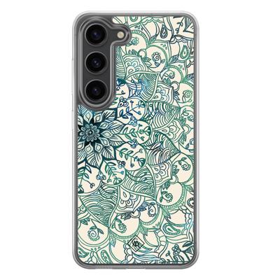 Samsung Galaxy S23 Plus hybride hoesje - Mandala blauw