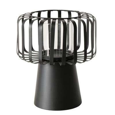 Boltze Home windlicht zwart 18x18x21cm