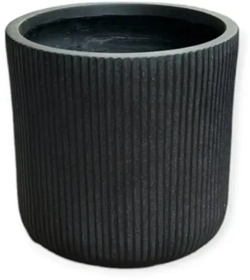 Mica Decorations bloempot nuovo keramiek 30x30cm zwart