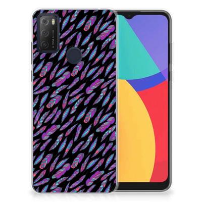 Alcatel 1S (2021) | TPU bumper | Feathers Color