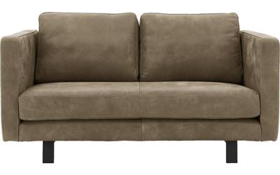 Goossens Excellent Bank Nuance groen, leer, 2,5-zits, urban industrieel