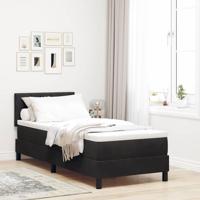 Boxspringbed met Matras met matras Zwart 80 x 200 cm Stof - thumbnail