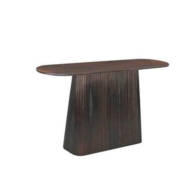 Livingfurn Ovale Sidetable 'Salvator' Mangohout, 140cm, kleur Walnoot Livingfurn Ovale Sidetable 'Salvator' Mangohout, 140cm, kleur Walnoot