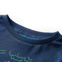 Kindershirt met lange mouwen terreinwagenprint 104 marineblauw - thumbnail
