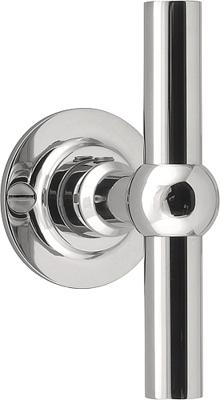 Formani FERROVIA FVT100/48 deurkruk T-model ongeveerd op rozet - gepolijst RVS