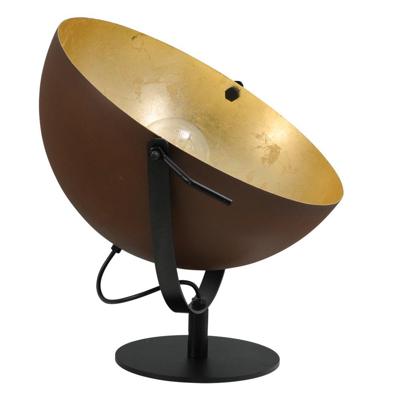 Masterlight StoereIndustria Uplighter 40cm roestbruin met oudgoud - 4198-25-08-B