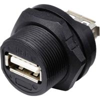 TRU COMPONENTS TC-E13T-FU2-PRF TC-13543548 USB 2.0-bus naar bus IP67 (schroefdraad) 1 stuk(s) - thumbnail