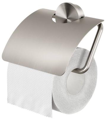 Geesa Opal toiletrolhouder met klep 14x1,9x14,2cm geborsteld RVS Geesa Opal toiletrolhouder met klep 14x1,9x14,2cm geborsteld RVS
