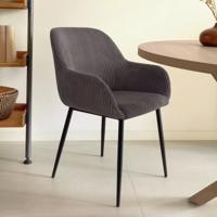 Kave Home Konna eetkamerstoel grijs rib - thumbnail