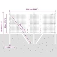VidaXL Afrasteringspaal groen 25 x 0,8 m (25 x 25 mm gaas) - thumbnail