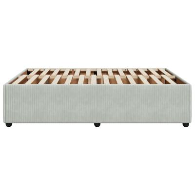 Bedframe zonder matras 140x200 cm fluweel lichtgrijs