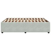 Bedframe zonder matras 140x190 cm fluweel lichtgrijs - thumbnail