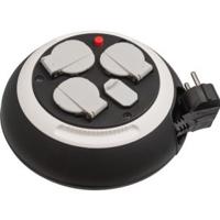 Brennenstuhl Comfort Line kabelkast driemaal met USB / mini kabelhaspel (indoor kabelhaspel voor thuis met USB-oplaadfunctie, 3m kabel) - 1109220600 - thumbnail