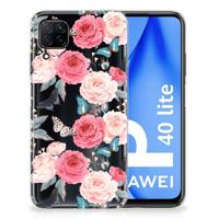 Huawei P40 Lite | TPU Case | Butterfly Roses - thumbnail