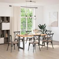 Eettafelpoten 2 st U-vormig 60x(72-73) cm staal antraciet - thumbnail