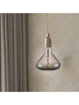 Edison Vintage LED lamp E27 LED filament lichtbron, Spiraal, Flex 14/14/16cm, Rook, Retro LED lamp Dimbaar, 3W 80lm 1800K, warm wit licht, geschikt voor E27 fitting