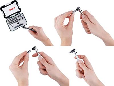 BOSCH Accessoires - set schroefkousen. 26 stks + ratel