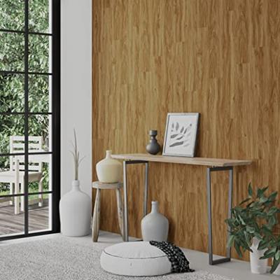 Wandpanelen houtlook 2,06 m PVC bruin - thumbnail