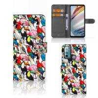 Motorola Moto G60 | Telefoonhoesje | Met pasjeshouder | Birds - thumbnail