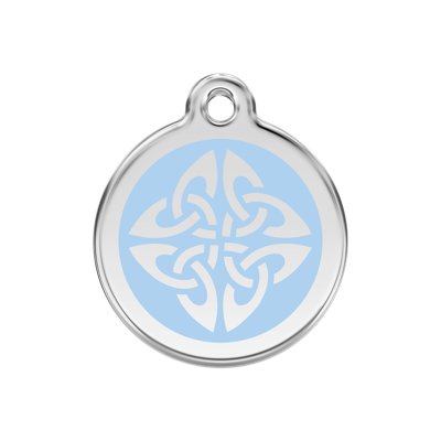 Tribal Arrows Light Blue roestvrijstalen hondenpenning medium/gemiddeld dia. 3 cm RedDingo - Reddingo