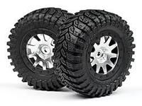 Mounted maxxis d tires/mk.10 wheel (matte chrome/2pcs) - thumbnail
