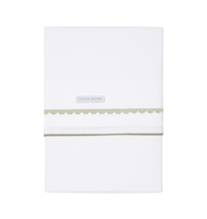 Little Dutch baby ledikantlaken 110x140 cm Pure Olive Rounded geborduurd - thumbnail