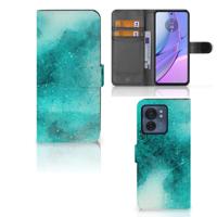 Hoesje Motorola Edge 40 Painting Blue | Portemonnee hoesje - thumbnail