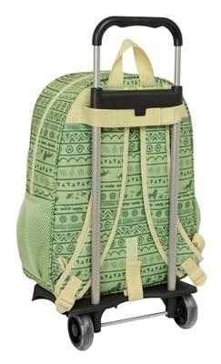 Schoolrugzak met Wielen Mufasa Groen Beige 33 x 42 x 14 cm