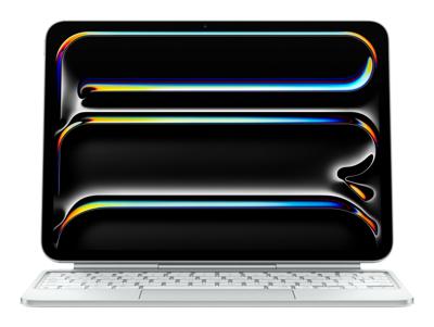 iPad Magic Keyboard-hoes voor de 11 inch iPad Pro (M4), comfortabel typen, ingebouwde trackpad, rij functietoetsen, Zwitsers - Wit ​​​​​​​
