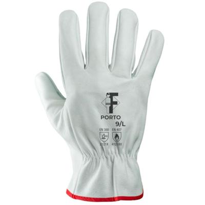 Opsial First Porto lederen werkhandschoenen wit naturel - maat 10