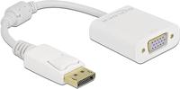 Delock 61007 DisplayPort / VGA Adapter [1x DisplayPort stekker - 1x D-sub bus 15-polig] Wit 0.15 m - thumbnail
