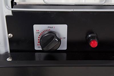 Zwarte elektrische terrasverwarmer 12000 watt