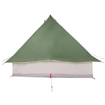 Familie Tipi Tent met dak Groen en Bruin 358 x 296 x 258 cm