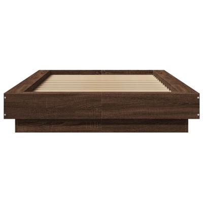 Bedframe bewerkt hout bruin eikenkleur 100x200 cm