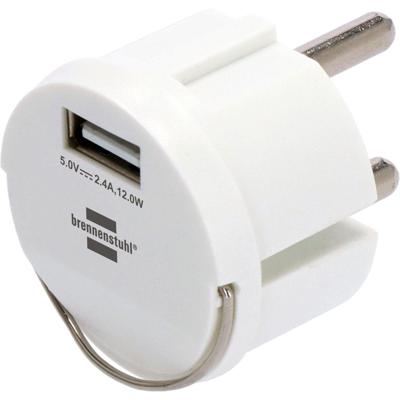 Stopcontactadapter brennenstuhl usb a 2.4a wit Stopcontactadapter brennenstuhl usb a 2.4a wit