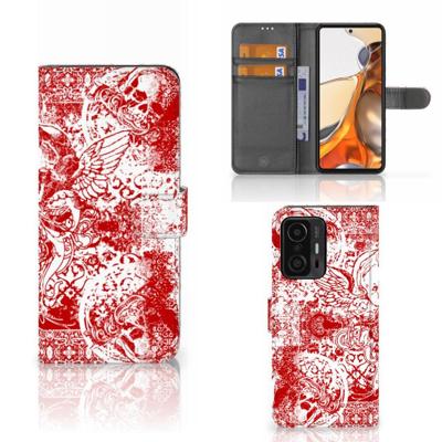 Telefoonhoesje met Naam Xiaomi 11T | 11T Pro Angel Skull Rood Telefoonhoesje met Naam Xiaomi 11T | 11T Pro Angel Skull Rood
