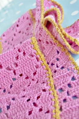 Filet gehaakt sjaaltje Haakpatroon