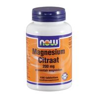 NOW Magnesium Citraat 200mg Tabletten - thumbnail