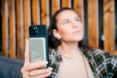 Verbatim Charge n Go Magnetic Wireless Powerbank 5000 mAh Fast Charge, Quick Charge 3.0, USB PD 3.0, Adaptive Fast Charge LiPo USB-C Groen