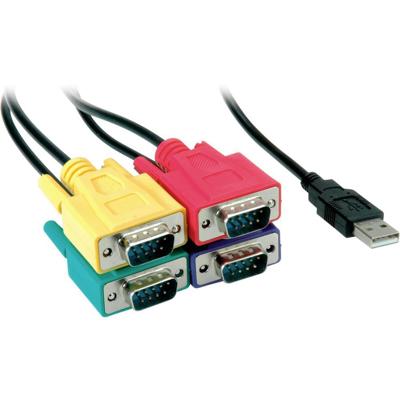 ROLINE 12.02.1016 seriële kabel Zwart, Blauw, Groen, Rood 1,8 m USB 4x RS-232 ROLINE 12.02.1016 seriële kabel Zwart, Blauw, Groen, Rood 1,8 m USB 4x RS-232