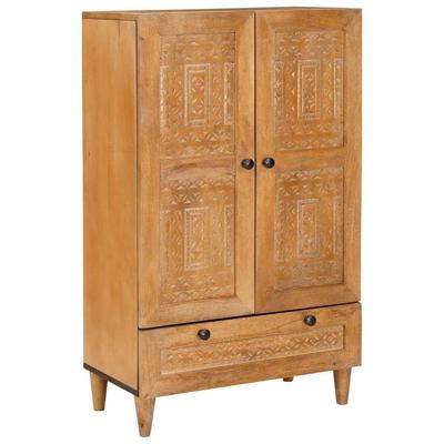 Highboard Lichtbruin 60 x 33 x 100 cm massief mangohout