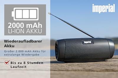 Imperial Imperial DABMAN GO DAB+ / FM Kompaktradio Schwarz Outdoorradio Zwart - thumbnail