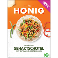 Honig Basis voor Gehaktschotel met Satesaus en Sperziebonen 57 g bij Jumbo - thumbnail