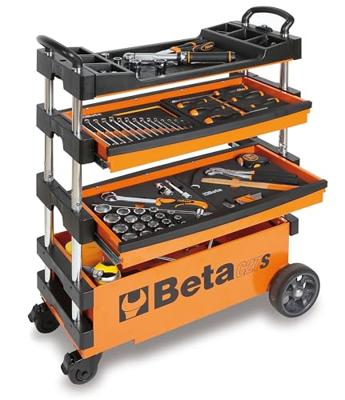 Beta C27S - Oranje Inklapbare Mobiele gereedschapswagen | 2 laden - 027000201 Beta C27S - Oranje Inklapbare Mobiele gereedschapswagen | 2 laden - 027000201
