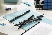 Fellowes bindruggen, pak van 25 stuks, 16 mm, zwart - thumbnail