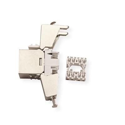 ROLINE Cat.6 (Class E)/Keystone, RJ-45, afgeschermd, zonder gereedschap, compact, zilverkleurig ROLINE Cat.6 (Class E)/Keystone, RJ-45, afgeschermd, zonder gereedschap, compact, zilverkleurig